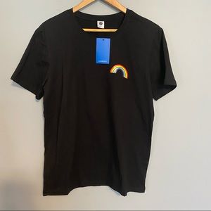 LOOKFACE short sleeve t-shirt with rainbow sz L